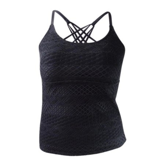 Island Escape Strappy Crochet Tankini Swim Top - Picture 2 of 3